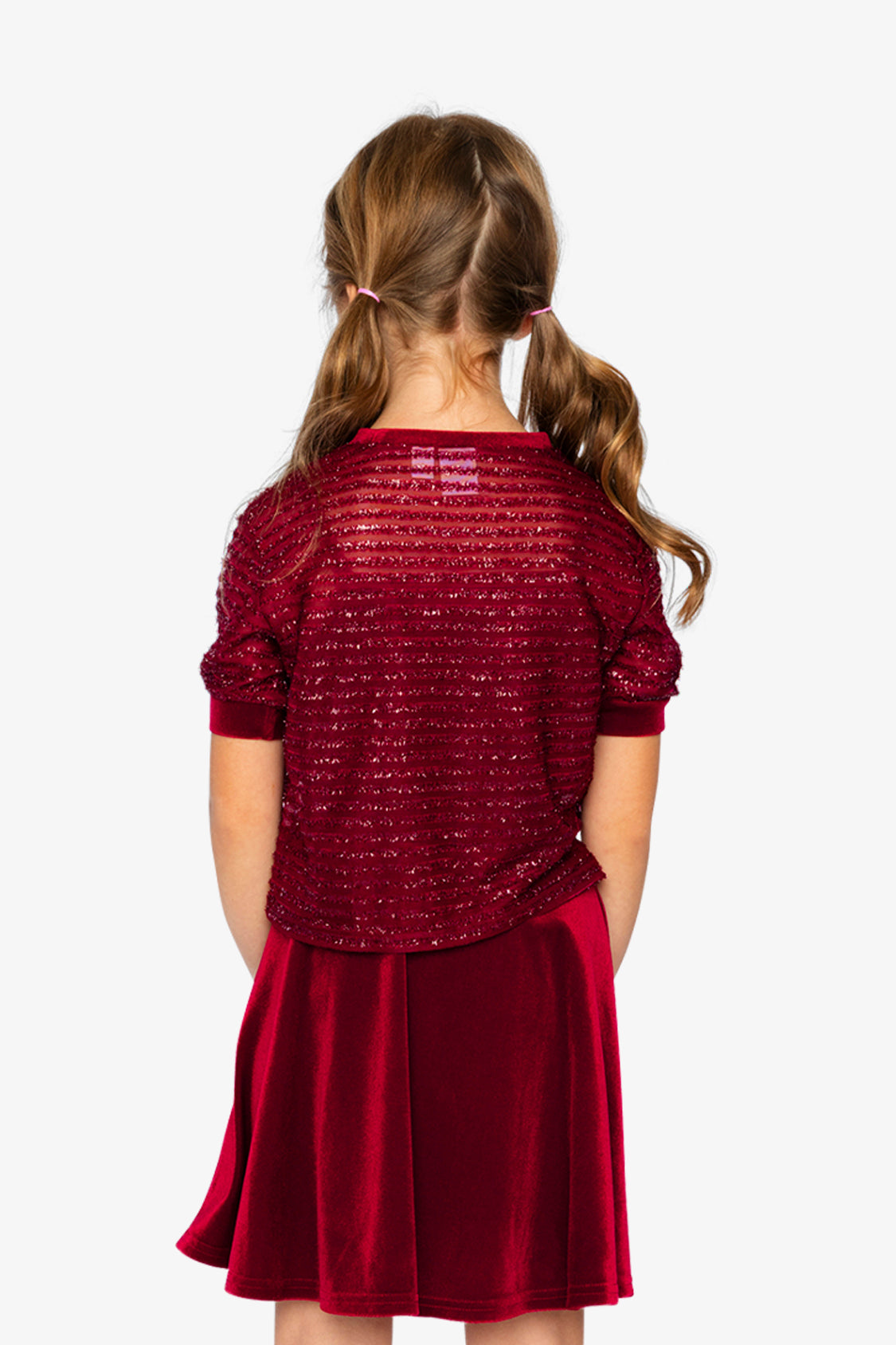 Fake Layering Top & Cami Red-4