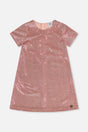 Short Sleeve A Line Dress Pink-0