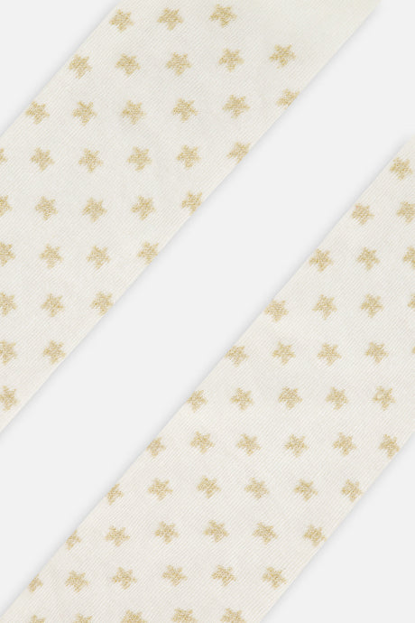 Baby Knit Heart Tights Off-White-2