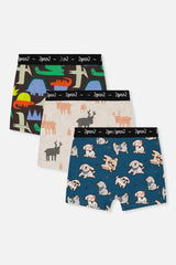 Boxer Pack Of 3 Animal Prints-1