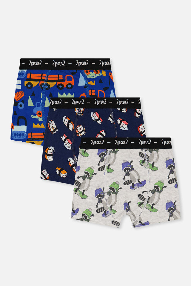 Boxer Pack Of 3 Fun Prints-0