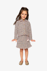 Short Jacket Pink And Black Knit-4
