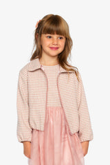 Bomber Jacket Pink Houndstooth-2