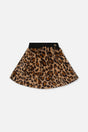 Faux Fur Skirt Brown Leopard Print-0