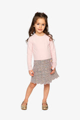 Bi-Material Dress Pink And Black Knit-1