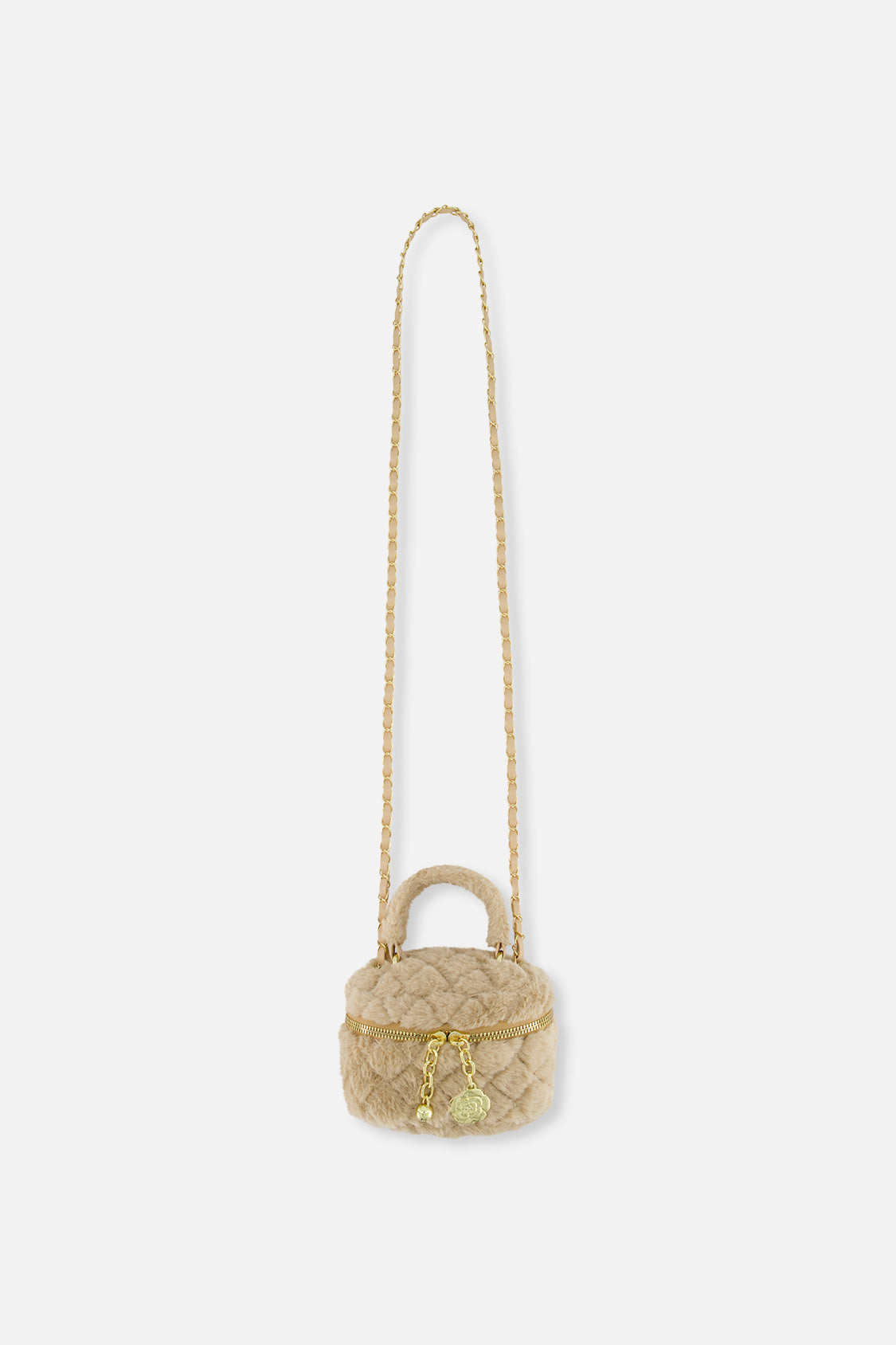 Faux Fur Small Bag Beige-0
