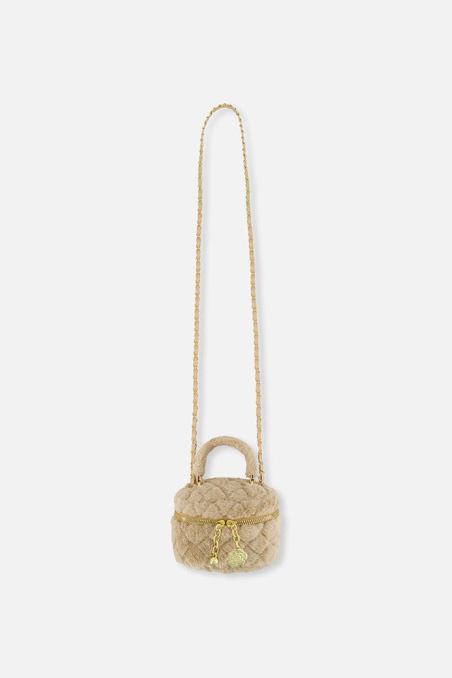 Faux Fur Small Bag Beige-0
