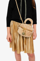Faux Fur Small Bag Beige-1