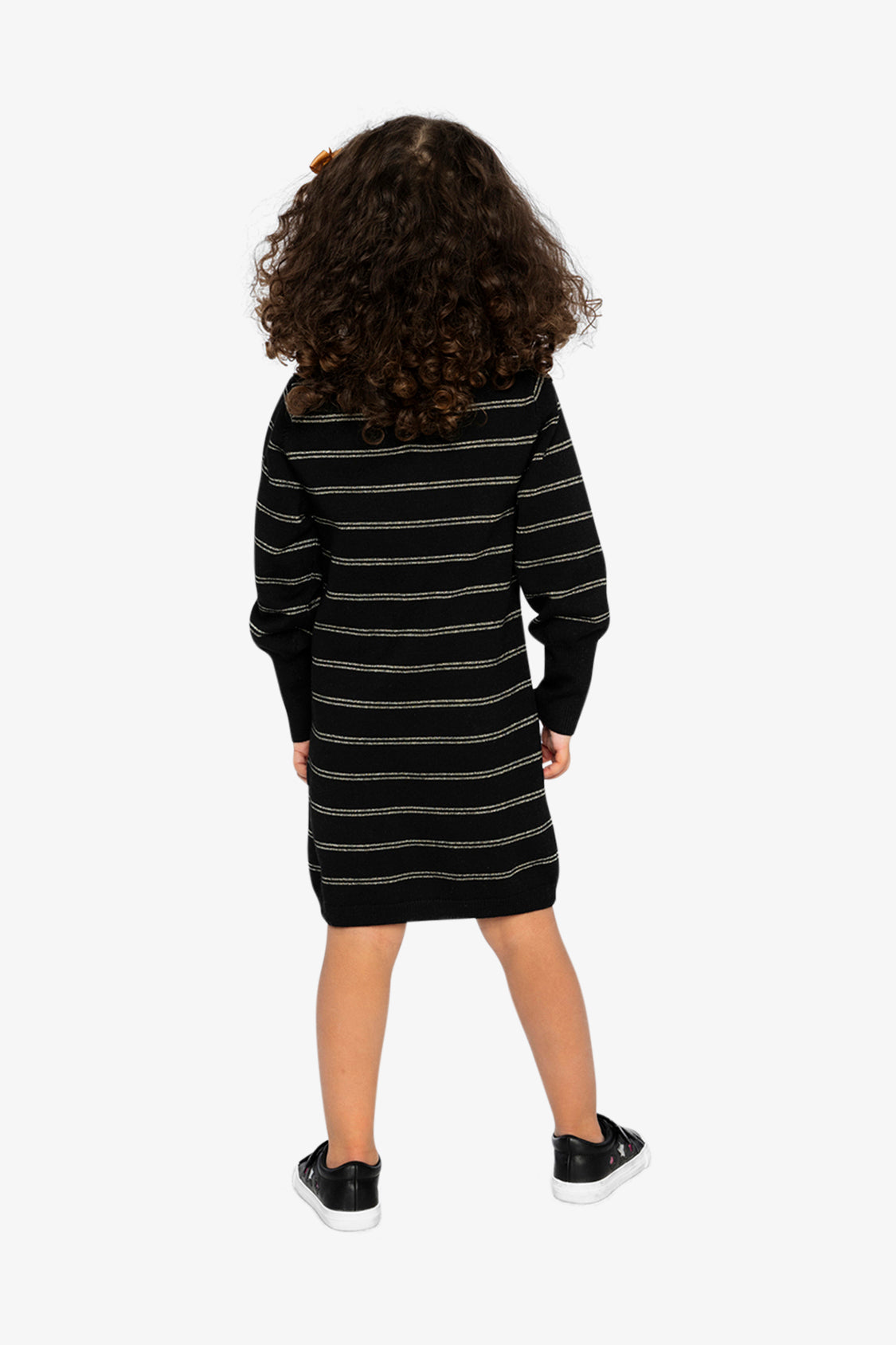 Knitted Dress Black And Gold-3