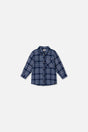 Baby Plaid Shirt Blue And White-0