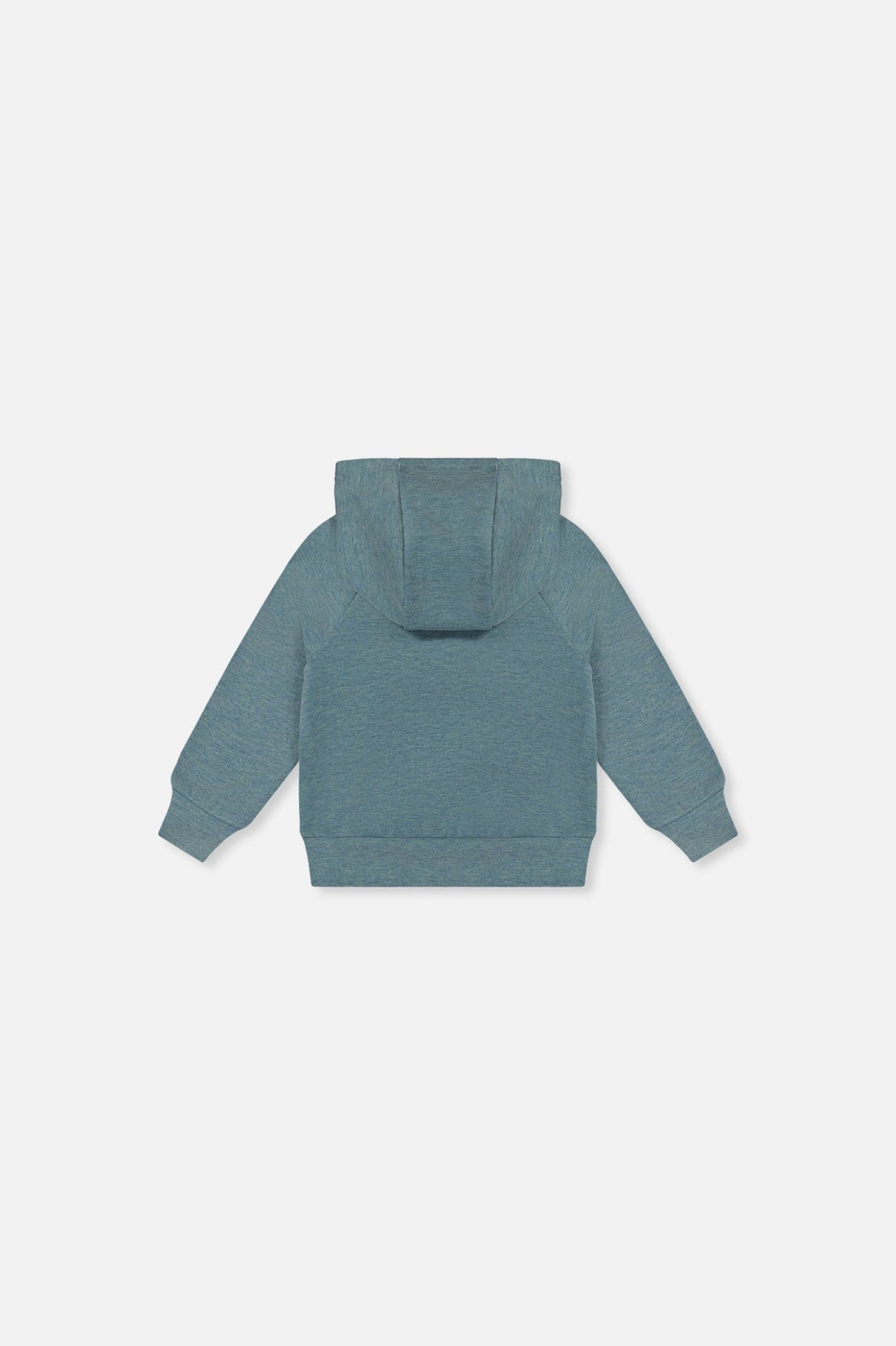 Baby Hoodie With Screenprint Pale Turquoise-1