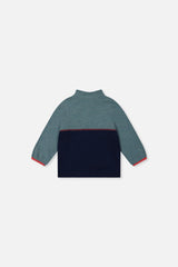 Baby Zip Mock Neck Top Pale Turquoise-1