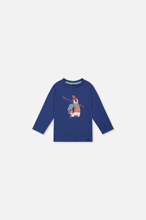 Baby Long Sleeve Organic Cotton T-Shirt Blue-0