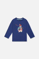 Long Sleeve Organic Cotton T-Shirt Blue-0