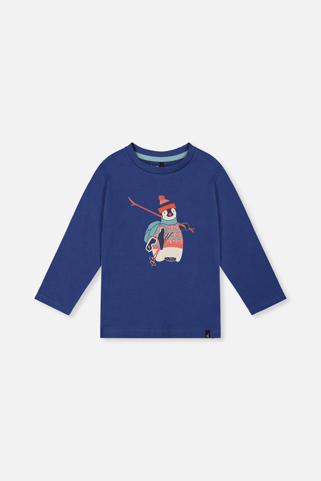 Long Sleeve Organic Cotton T-Shirt Blue-0