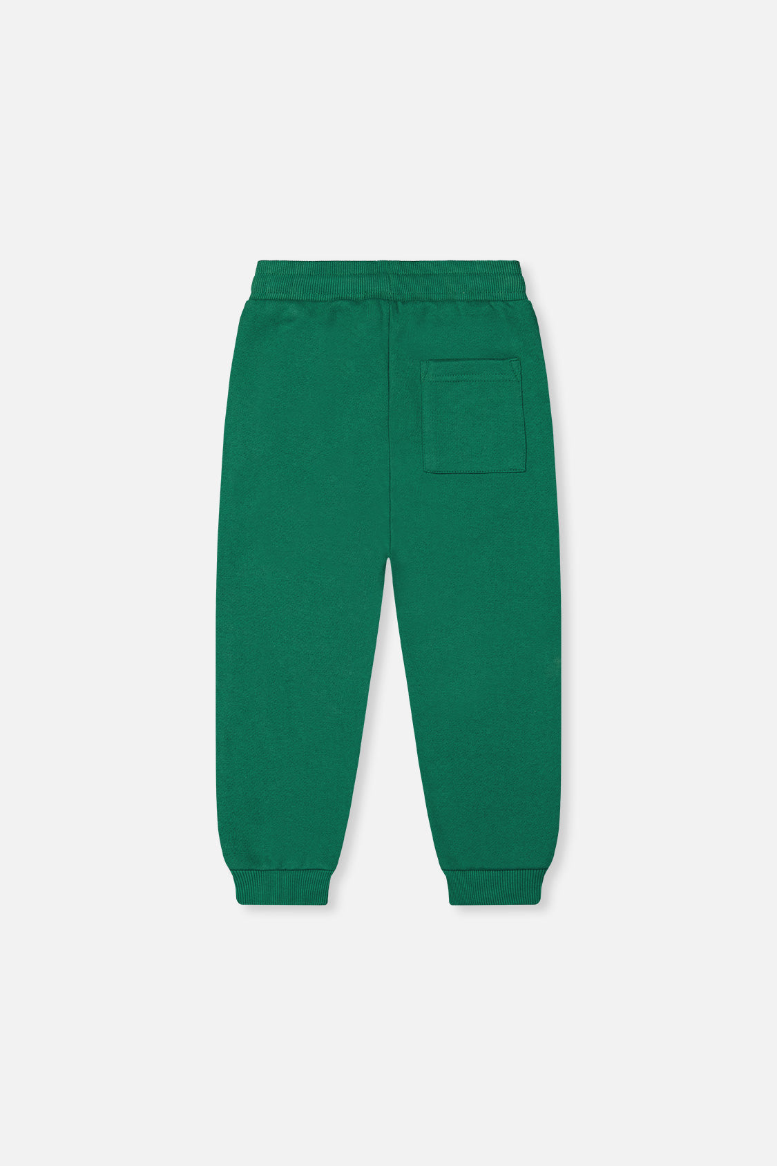 Deux par Deux green fleece sweatpants, back view