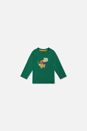 Baby Long Sleeve Organic Cotton T-Shirt Green-0