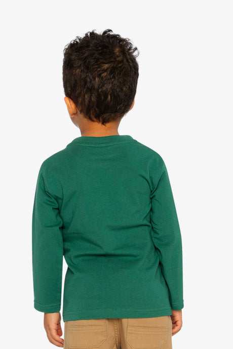 Baby Long Sleeve Organic Cotton T-Shirt Green-3