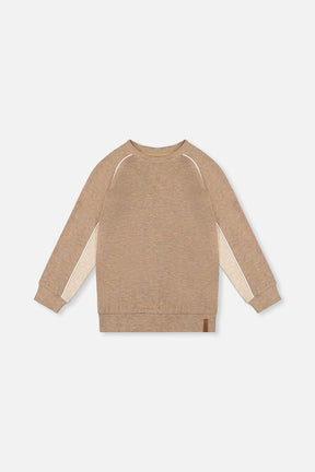 Brushed Jersey Top With Raglan Sleeves Taupe-0