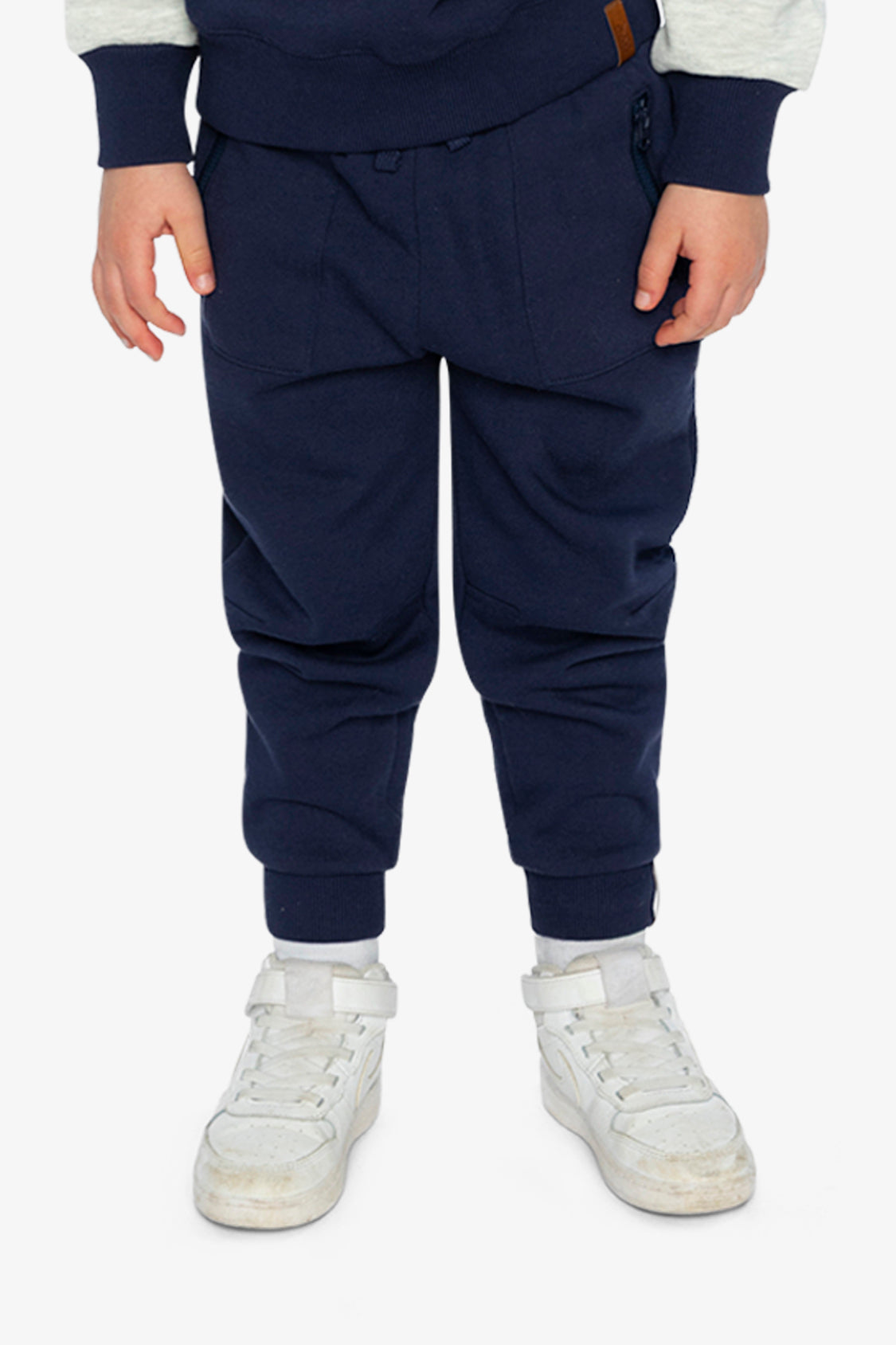 Fleece Sweatpants With Pockets Dark Blue-1