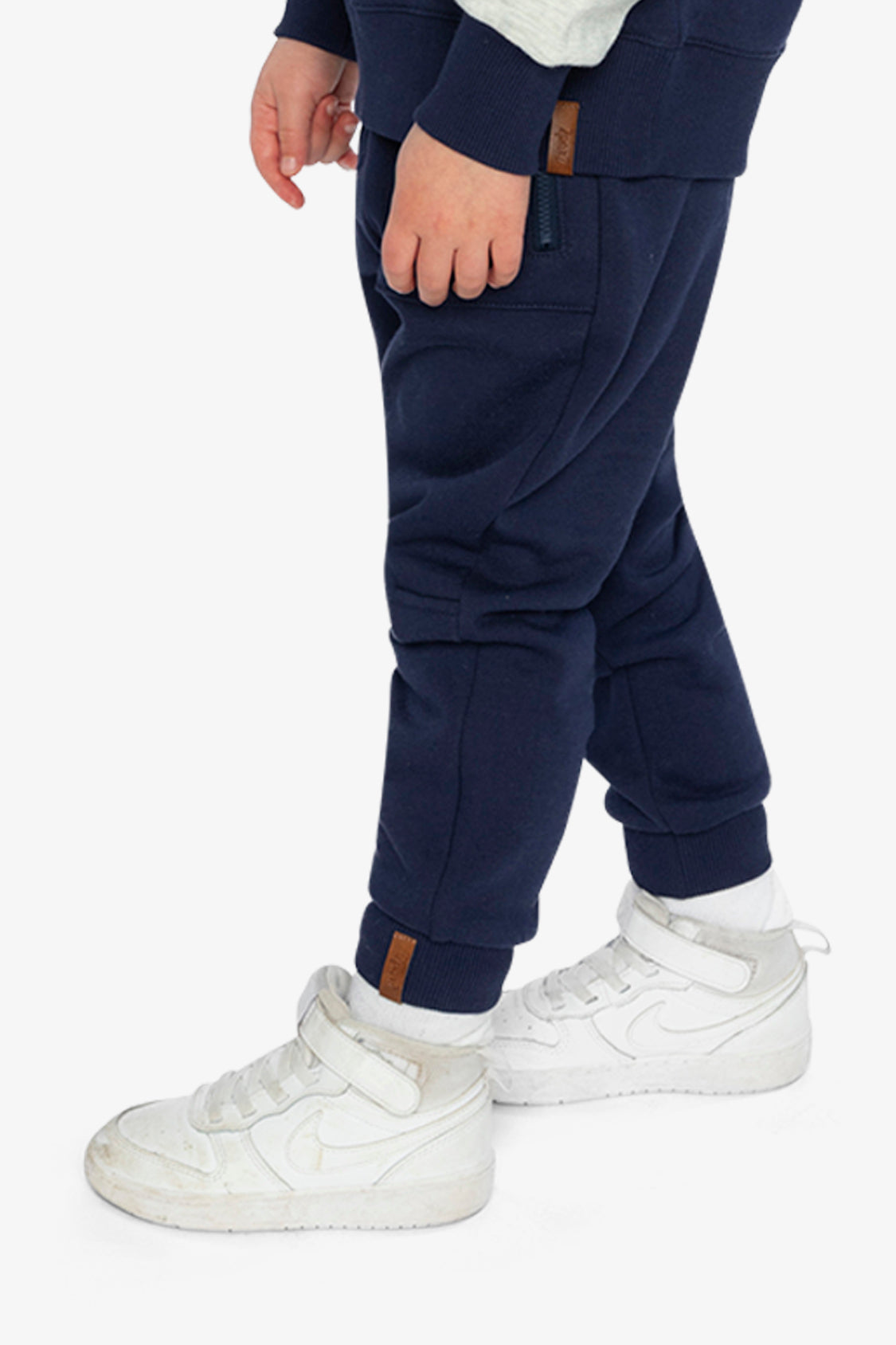 Fleece Sweatpants With Pockets Dark Blue-2