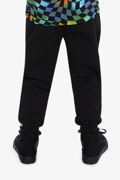 Fleece Sweatpants With Pockets Black-3