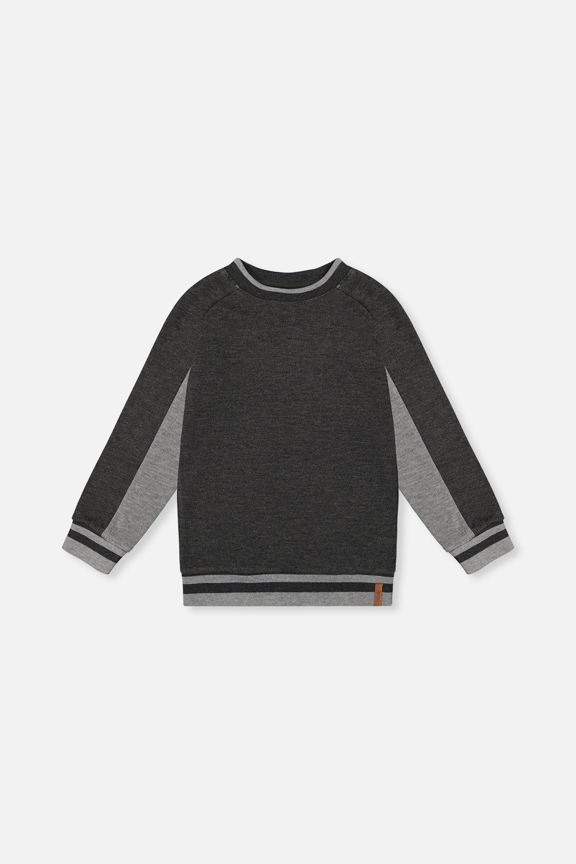 Flat Back Rib Sweatshirt Grey-0