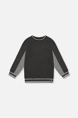 Flat Back Rib Sweatshirt Grey-0