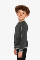 Flat Back Rib Sweatshirt Grey-2