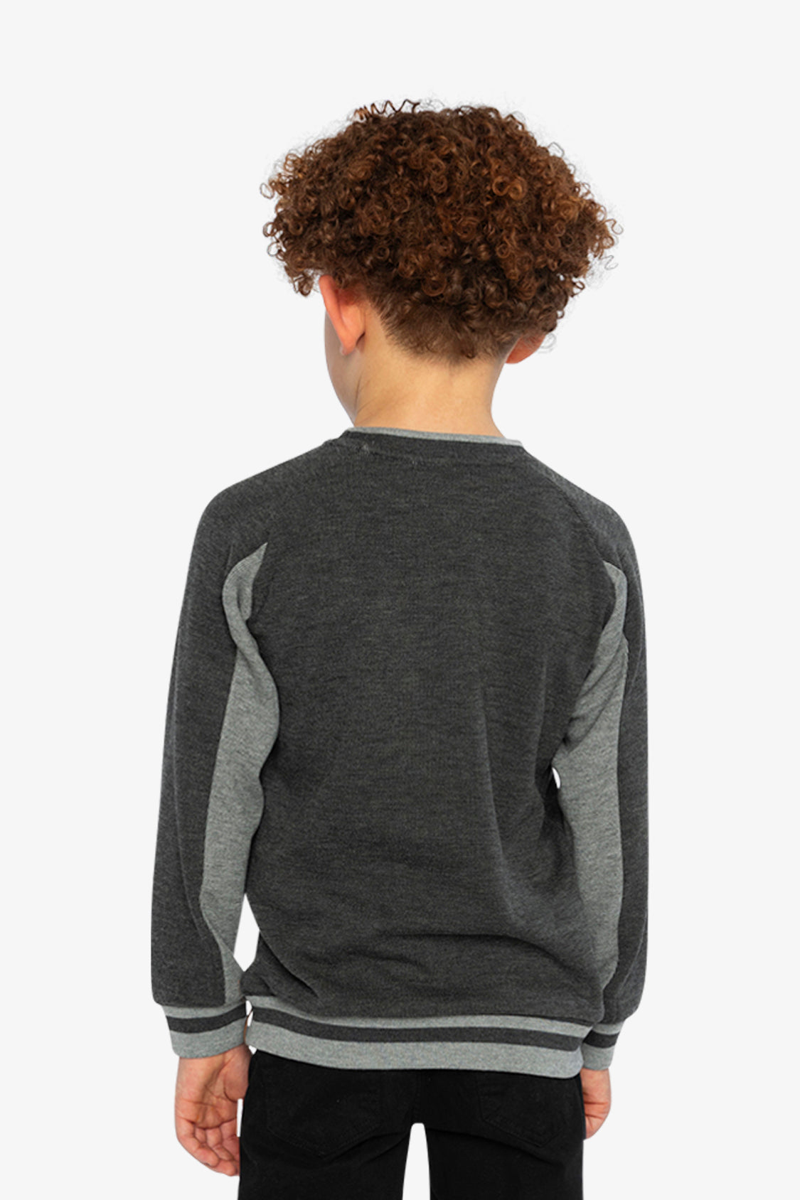 Flat Back Rib Sweatshirt Grey-3