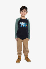 Raglan T-Shirt Dark Blue And Green-4