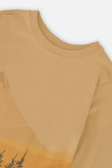 Deux par Deux beige organic cotton long-sleeve t-shirt, product photo 3