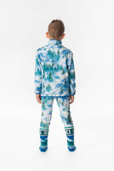 Mid-Season Plush Pop-Over Polar Jacket Blue Mountain Print-3