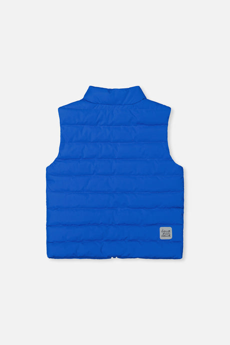 Sleeveless Quilted Mid-Season Vest Blue-4
