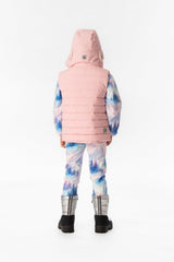 Sleeveless Quilted Mid-Season Vest Light Pink-3