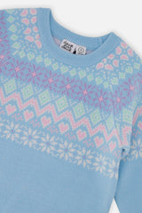 Knit Dress Light Blue-2