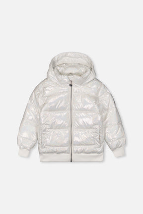 Winter Puffy Jacket White Glitter-0