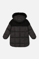 Long Winter Puffer Coat Black-1
