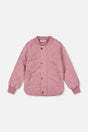 Quilted Raglan Sleeve Jacket Mauve Pink-0
