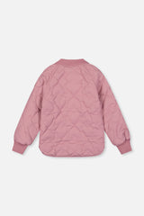 Quilted Raglan Sleeve Jacket Mauve Pink-4
