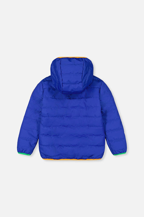 Quilted Mid-Season Jacket Royal Blue-4