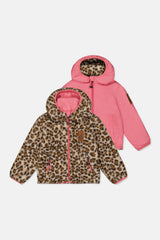 Reversible Mid-Season Jacket Pink And Leopard-0