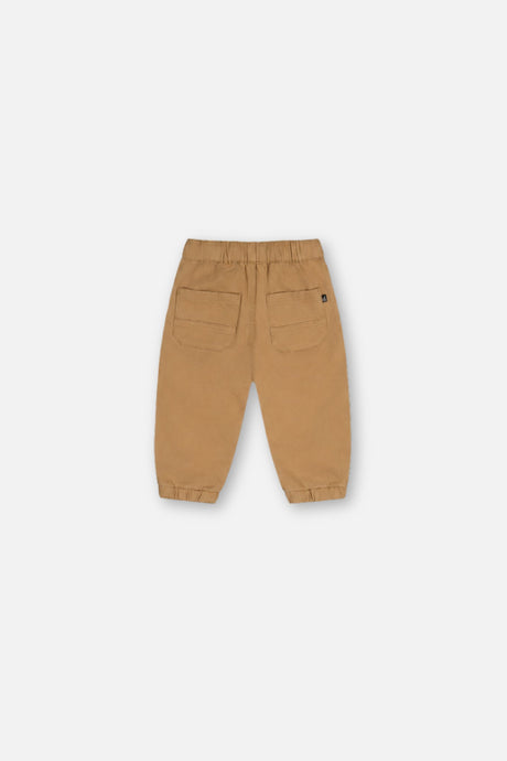 Baby Stretch Canvas Jogger Pants Beige-1