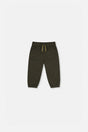 Baby Stretch Canvas Jogger Pants Very Dark Green-0