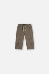 Baby Twill Pants With Cargo Pockets Grey-0