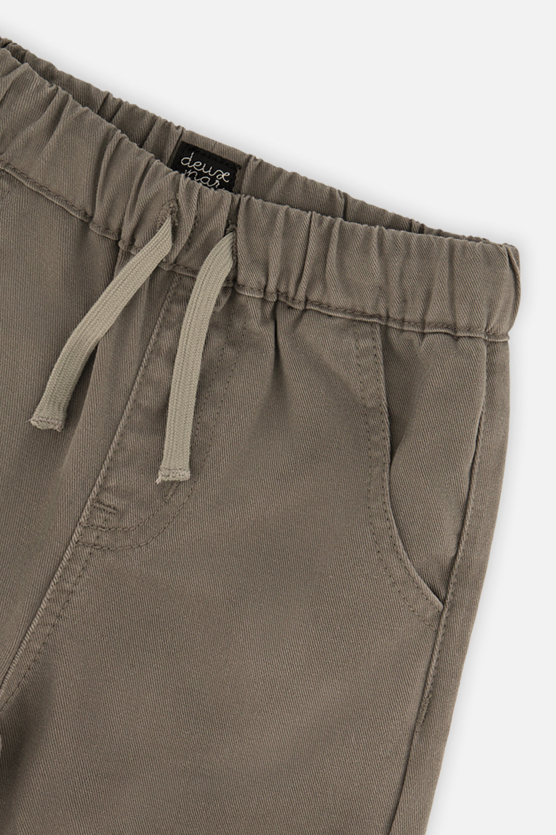 Deux par Deux Baby Twill Pants With Cargo Pockets Grey
