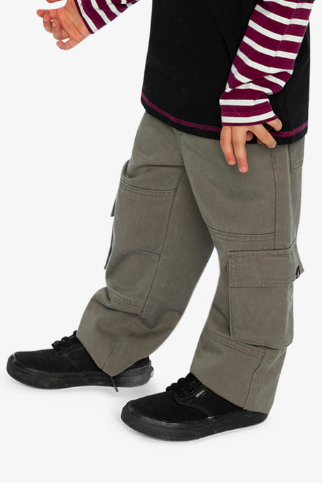 Twill Pants With Cargo Pockets Grey-2