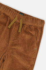 Deux par Deux boys' stretch corduroy pants with cargo pocket in brown sugar, view 6