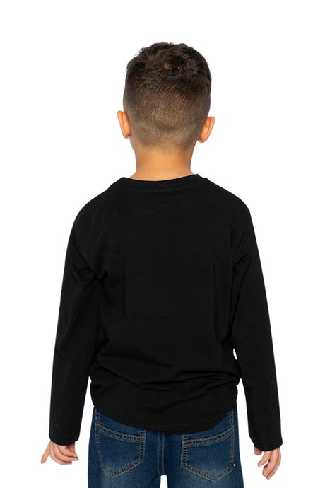 Organic Cotton Long Sleeve T-Shirt Black-3