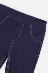 Additional view of the navy blue jeggings by Deux par Deux